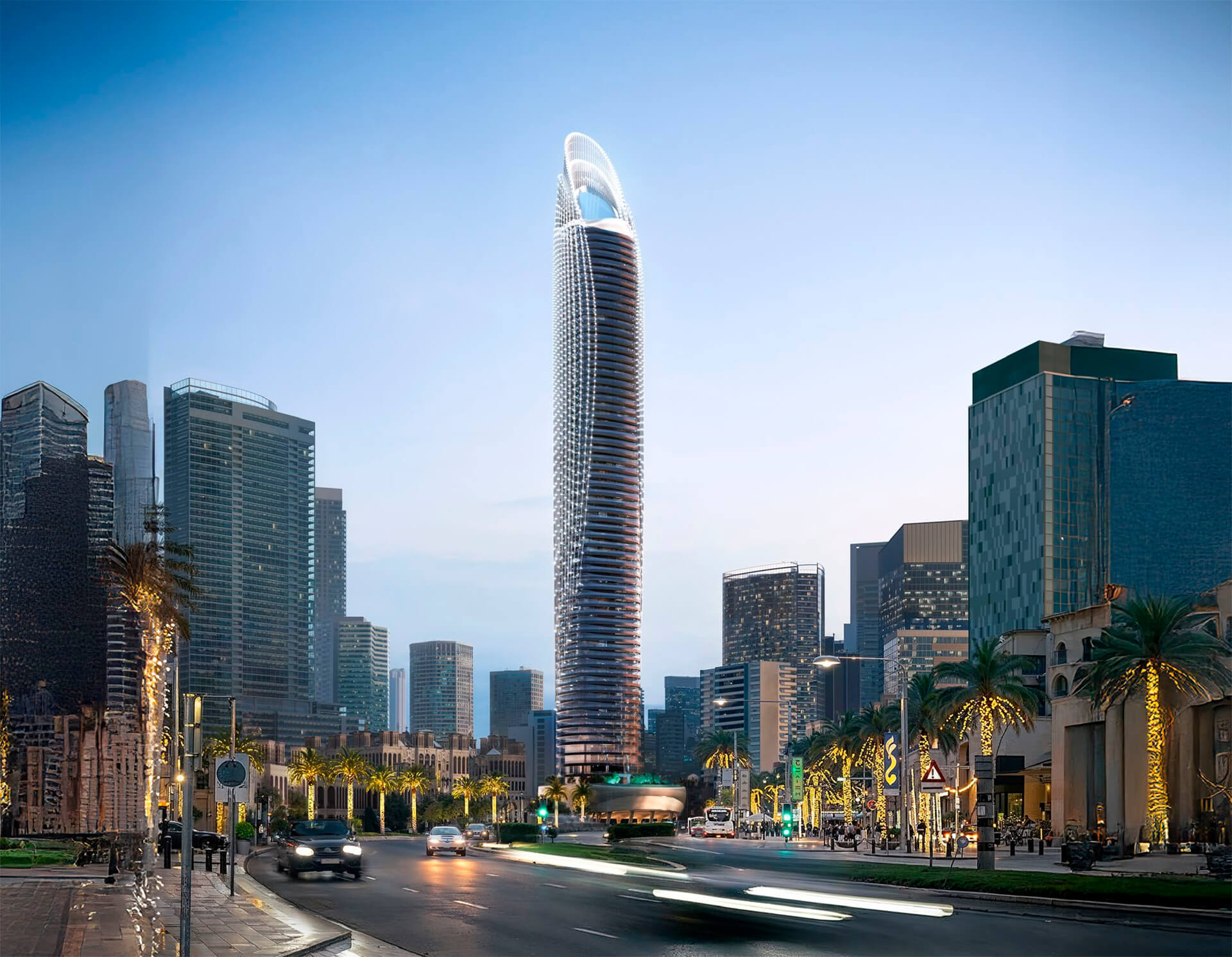 Расположение Binghatti Skyblade